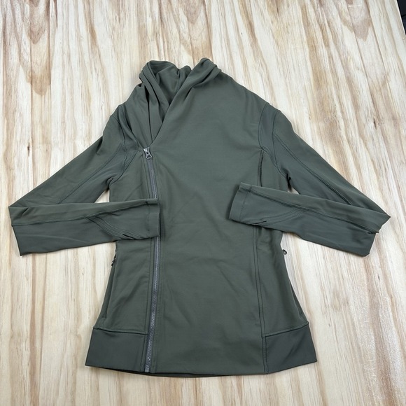 lululemon athletica Jackets & Blazers - Lululemon Bhaki Yoga Jacket Green Size 8 Women's Full Zip Athletic Activewear